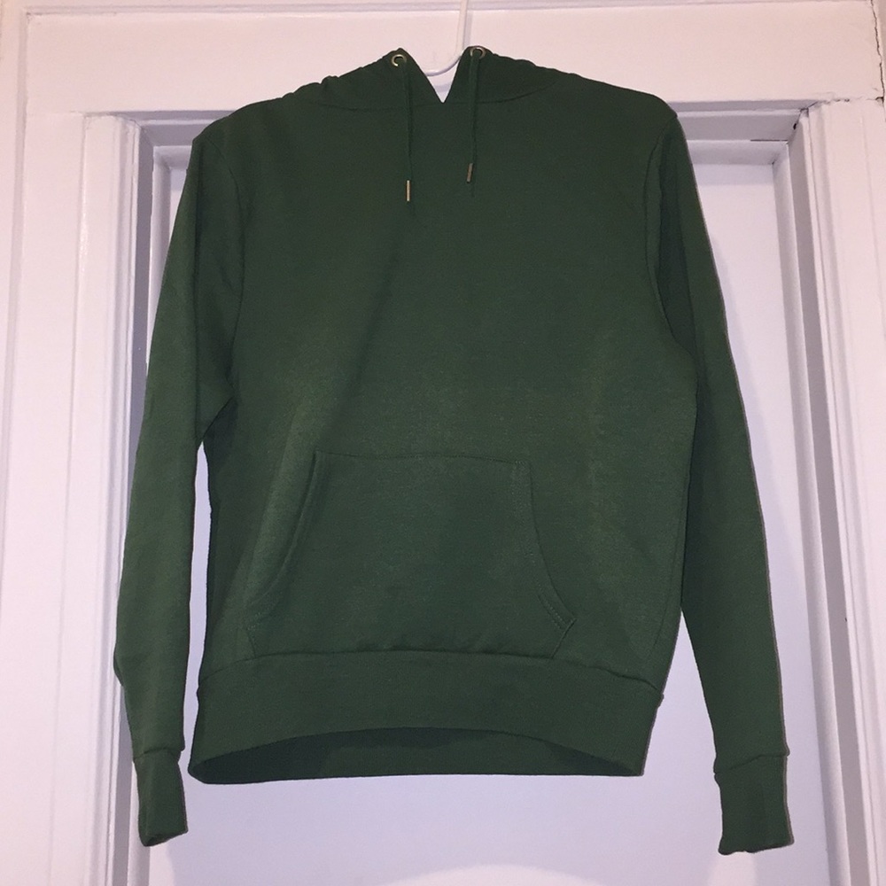 Women’s Green Hoodie Sweatshirt, Small (Size 8)